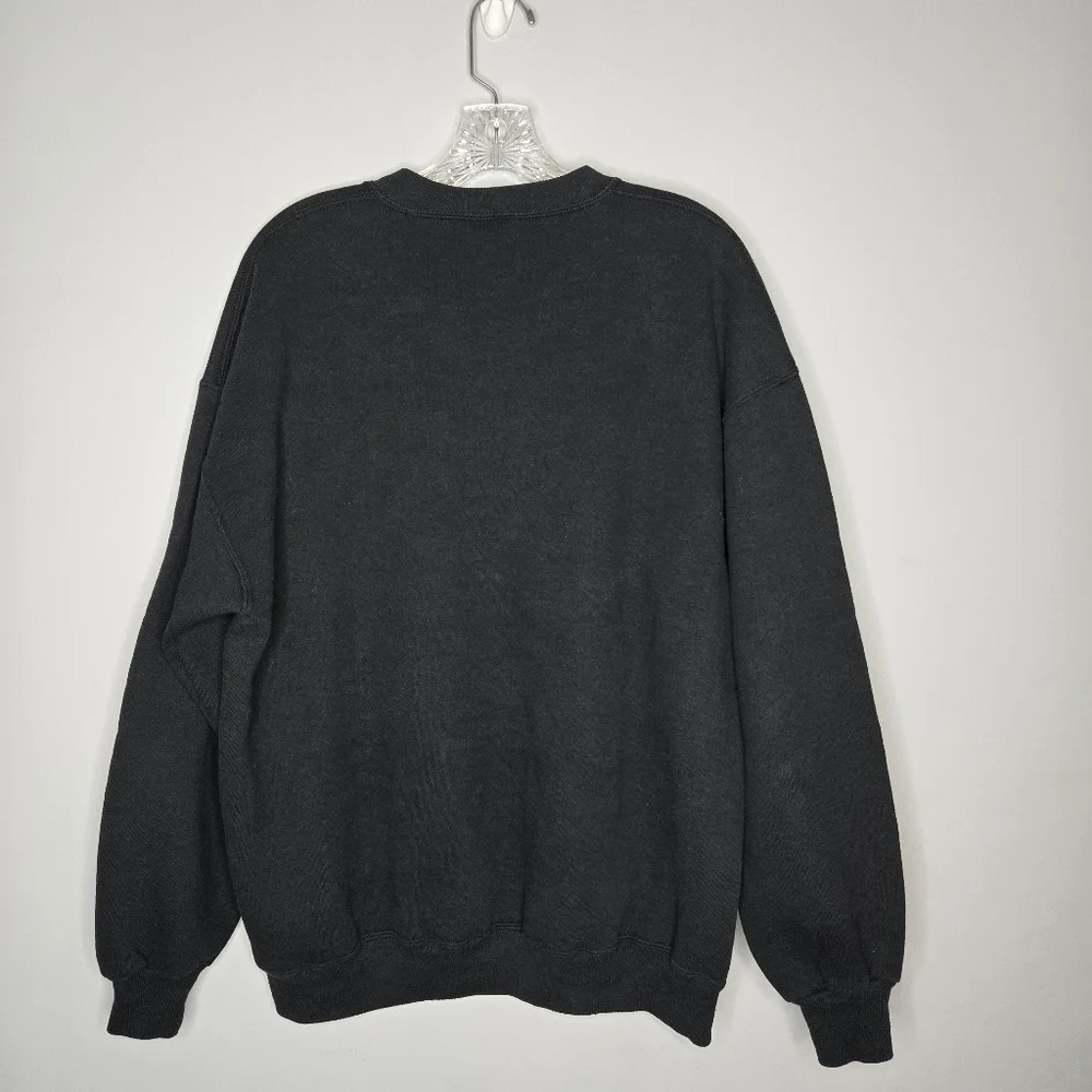 Vintage Jerzees XL‎ Halloween Theme Sweatshirt Pullover CrewNeck Black Pumpkin